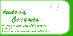 andrea csizmas business card